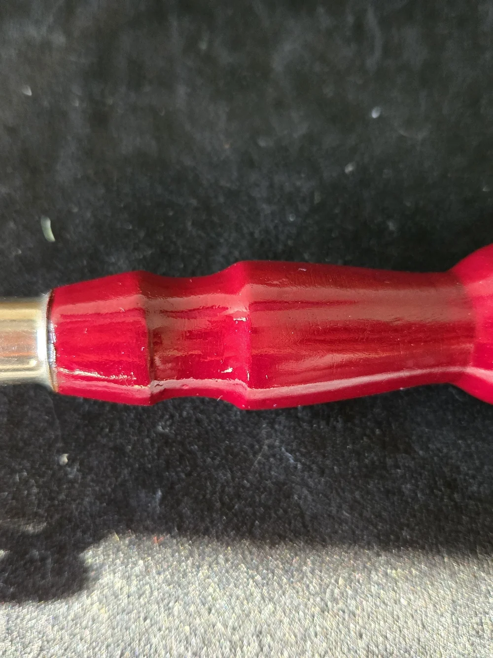 Vintage Red Wooden-Handle Potato Masher Sturdy Handle